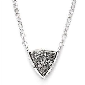Kendra Scott triangular drusy pendant necklace